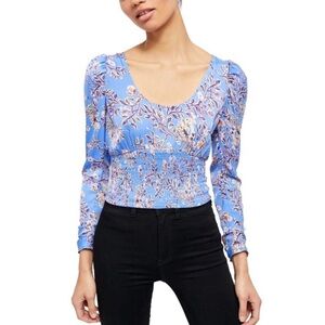 NWOT FREE PEOPLE SMOCKED BLOUSE!